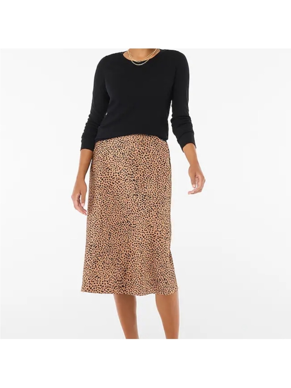 J. Crew Factory Leopard Midi Skirt XXS